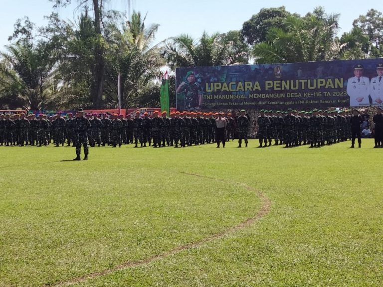 Batalyon Komando Kopasgat Mengikuti Upacara Penutupan Tmmd Ke